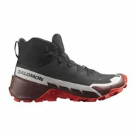 Buty trekkingowe damskie - Buty Salomon Cross Hike Mid 2 GTX Black / Fiery Red - miniaturka - grafika 1