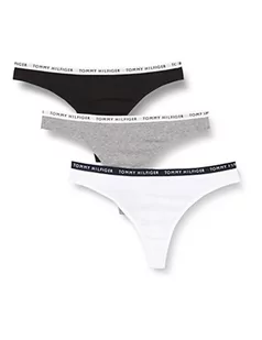 Tommy Hilfiger Majtki stringi damskie, Średni szary Htr/Biały/Czarny, S - Majtki damskie - miniaturka - grafika 1