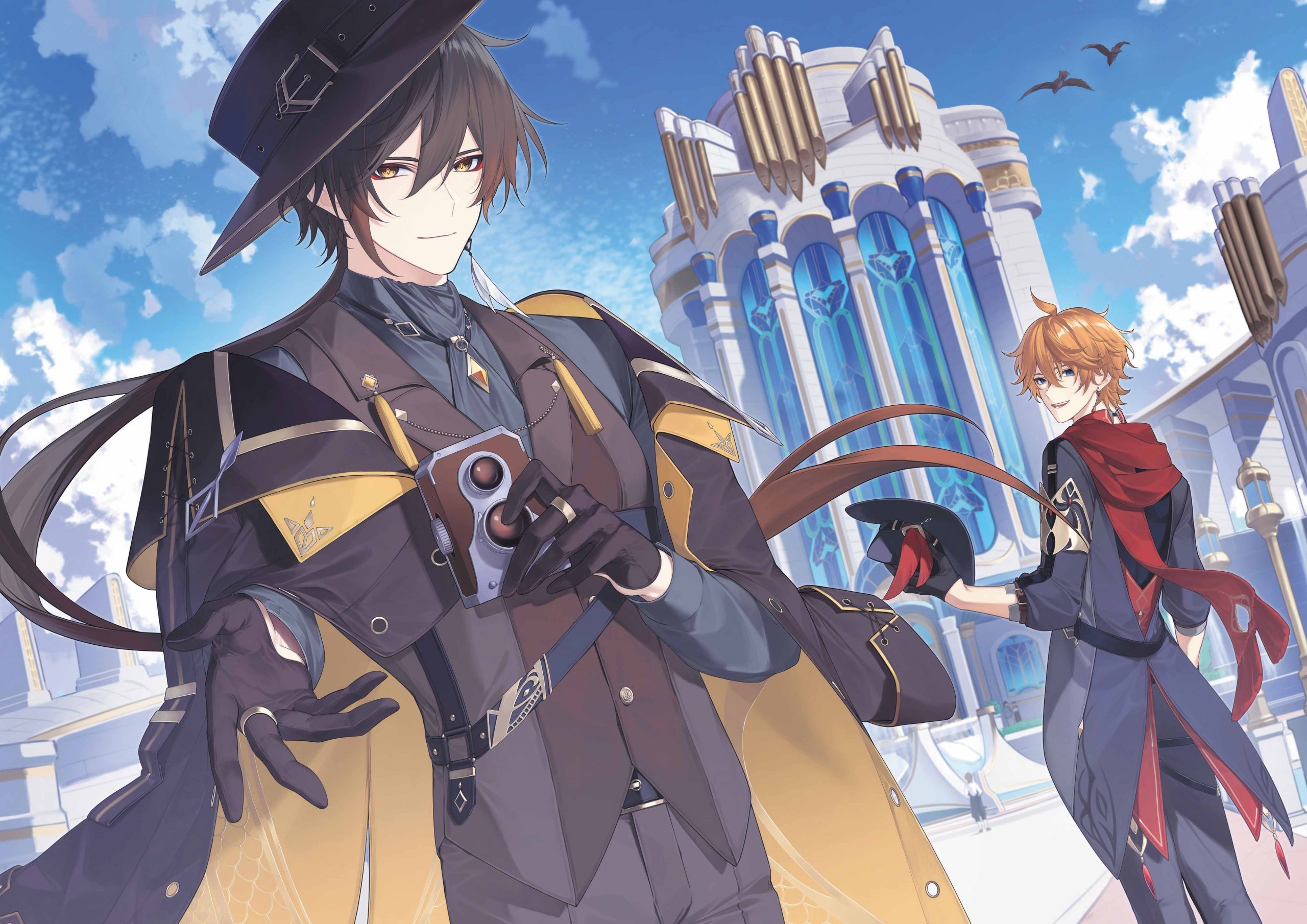 Plakat A1 Genshin Impact Anime Gra Zhongli Childe