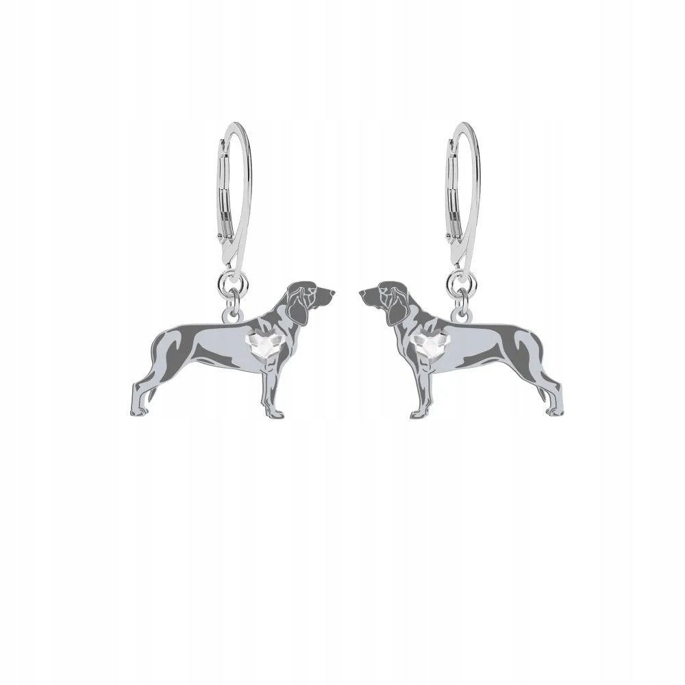 Kolczyki Srebrne z Posokowiec Bawarski 925 Kobieta Biżuteria Prezent GRAWER