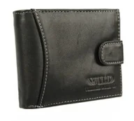 Portfele - Portfel Męski WILD Skóra Licowa Mały Poziomy Z Zapięciem RFID 5504-1 11.5 x 8.5 x 2 [cm] - miniaturka - grafika 1
