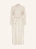 Sukienki - Peserico Sukienka Koszulowa Z Ozdobnymi Kamykami beige - miniaturka - grafika 1