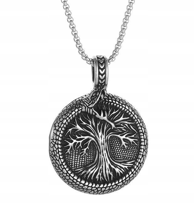 NASZYJNIK, WISIOREK, PRZYWIESZKA - CELTYCKIE DRZEWO ŻYCIA, YGGDRASIL, RUNY