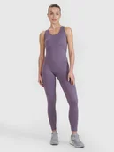 Legginsy - 4F Legginsy treningowe bezszwowe 4F x Anna Lewandowska - fioletowe L/XL - miniaturka - grafika 1