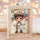 Skarbonki - SKARBONKA Drewniana Dla Chłopca Prezent na Dzień Chłopaka - miniaturka - grafika 1