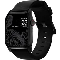Akcesoria do smartwatchy - Nomad Pasek skórzany Modern Band do Apple Watch 42/41/40/38 mm, czarny - miniaturka - grafika 1