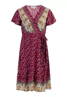 Sukienki - usha FESTIVAL Damska letnia sukienka 15926558, jagodowa różowa wielokolorowa, XL, Jagodowy, różowy, wielokolorowy, XL - miniaturka - grafika 1