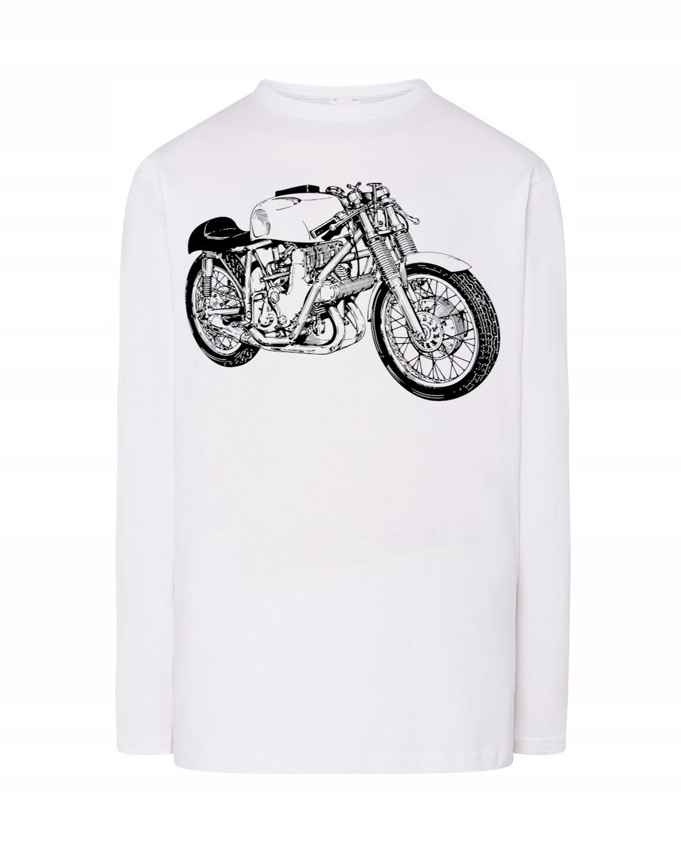 Longsleeve męski nadruk Motor Motocykl r.4XL