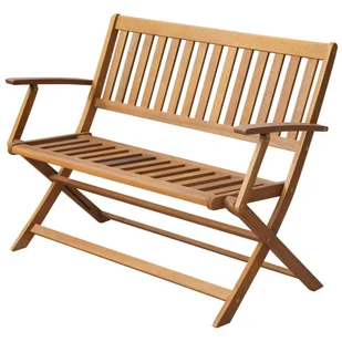 Ławka ogrodowa, 120 cm, lite drewno akacjowe - Ławki ogrodowe - miniaturka - grafika 1