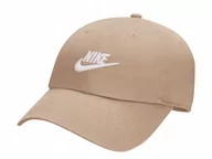 Czapki damskie - CZAPKA Z DASZKIEM NIKE FB5368-247 beżowa bawełniana M/L - miniaturka - grafika 1