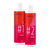 Zestawy kosmetyków damskich - Indola Color, zestaw do włosów farbowanych, szampon + odżywka - miniaturka - grafika 1