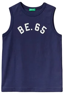 United Colors of Benetton Tank Top 3i1xch00s Dzianina, Ciemnoniebieski 252, 170 cm Chłopiec, Granatowy 252 - Koszulki i topy damskie - miniaturka - grafika 1