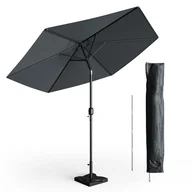 Parasole ogrodowe - OK-Living Parasol samochodowy , Antracyt, 270 cm z osłoną ochronną i stojakiem - miniaturka - grafika 1