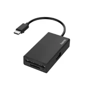 Huby USB - Hama Hub Usb-c 1xUSB-A + Czytnik Kart SD/MicroSD - miniaturka - grafika 1
