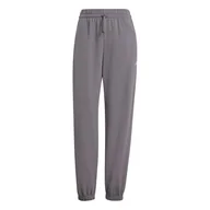 Spodnie rowerowe - adidas Kobiety ESSENTIALS SMALL LOGO FRENCH TERRY CUFFED PANTS, grey strata/white, XXL - miniaturka - grafika 1