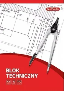 Blok techniczny A4/10K biały (20szt) HERLITZ - Szkolne artykuły papiernicze - miniaturka - grafika 1