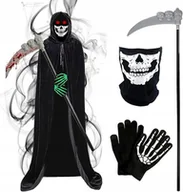 Stroje karnawałowe - Kostium Żniwiarz Przebranie Strój Śmierć Halloween Dla Dziecka I Dorosłych - miniaturka - grafika 1
