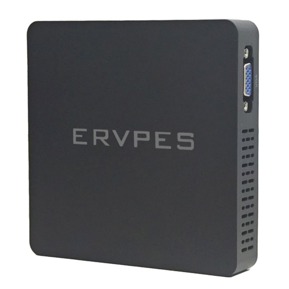 ERVPES B20E Mini PC, Intel J3710 4 Cores Max 2,64GHz, 8GB RAM 128GB SSD, Dual Screen Display, WiFi 5 Bluetooth 5,0, 2*USB3,0