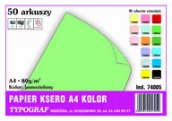 Papier do drukarek - Papier kolorowy ksero Typograf A4 80 g jasnozielony - miniaturka - grafika 1