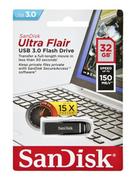 Pendrive - SanDisk Ultra Flair SDCZ73-032G-G46 (32GB; USB 3.0; kolor srebrny) - miniaturka - grafika 1