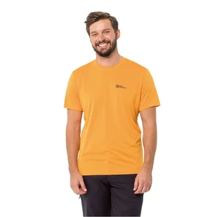 Koszulka z krótkim rękawem męska Jack Wolfskin HIKING S/S T M orange pop - S - Koszulki męskie - miniaturka - grafika 1