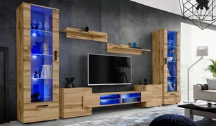 Zestaw Mebli do Salonu Wiele Wariantów Polski Producent Blue LED - Meble do sypialni - miniaturka - grafika 1