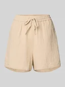 Spodenki damskie - Szorty o kroju regular fit z czystej bawełny - miniaturka - grafika 1