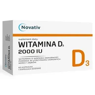 Witaminy i minerały dla sportowców - Witamina D3 NOVATIV 2000 IU (60 kapsułek) - miniaturka - grafika 1