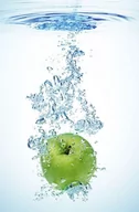 Fototapety - Nice Wall Zielona jabłko w wodzie - fototapeta FS0579 - miniaturka - grafika 1