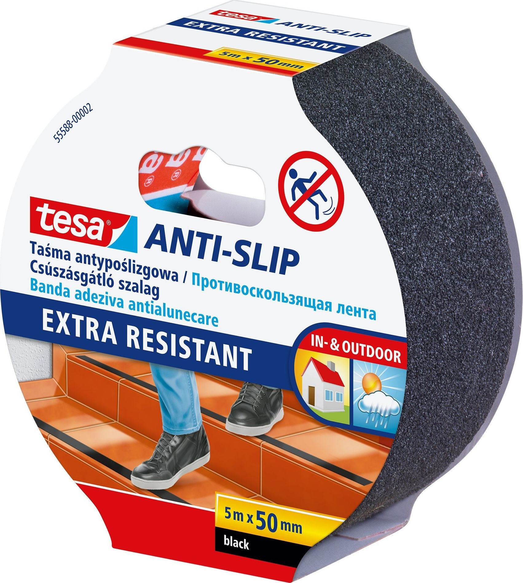 Tesa antypoślizgowa taśma dwustronna czarna 5m x 50mm 18357960