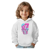 Bluzy dla dziewczynek - BLUZA DZIECIĘCA Z KAPTUREM 67 SIX SEVEN KOSZYKÓWKA 104 PREZENT - miniaturka - grafika 1