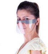 Przyłbice ochronne - Przyłbica mini maska ochronna na usta i nos wielokrotnego użytku uniwersalna szara - miniaturka - grafika 1