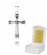 Biżuteria dla dzieci - 925 Srebrny Krzyżyk Katolicki 2,48 g 4 X 2 cm K8 - miniaturka - grafika 1
