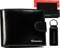 Portfele - Rovicky Zestaw Prezentowy: Skórzany Portfel Męski I Brelok - miniaturka - grafika 1