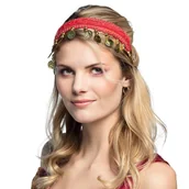 Dodatki do strojów karnawałowych - Opaska taniec brzucha czerwona 00457CZ BOLLYWOOD - miniaturka - grafika 1