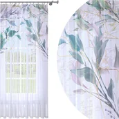 Firany - FIRANA GOTOWA 140x250 WOAL BARWIONA WZÓR NA ŻABKI - miniaturka - grafika 1