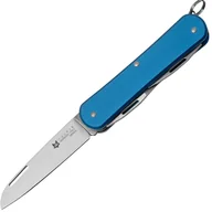 Noże - Fox-Knives FOX VULPIS NÓŻ SKŁADANY STAL NIERDZEWNA N690co POLSKIE OSTRZE, RĘKOJEŚĆ ALUMINIOWA NIEBIE - miniaturka - grafika 1