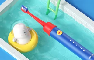 Szczoteczka soniczna do zębów dla dzieci z aplikacją oraz zestawem końcówek Bitvae BVK7S (niebieska) - Szczoteczki do zębów dla dzieci - miniaturka - grafika 3