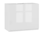 Meble kuchenne - Alba Szafka Wisząca Prawa Z Czarnym Okapem Gok-60 Biały Połysk - miniaturka - grafika 1