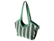 Torebki damskie - Torba Shopper Na Ramię Torebka Damska Listonoszka Miejska, Zielony - miniaturka - grafika 1