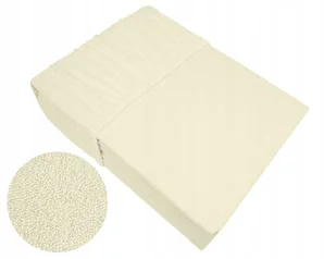 Prześcieradło Frotte z gumką 120X200 KREM 25cm - Prześcieradła - miniaturka - grafika 1