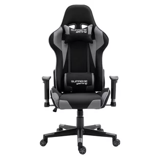 Fotel Gamingowy z Tkaniny Black/Gray z pełną regulacją model PlayMaker - Fotele gamingowe - miniaturka - grafika 1