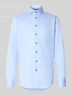 Koszule męskie - Koszula biznesowa o kroju regular fit z czystej bawełny z kołnierzykiem typu kent - miniaturka - grafika 1