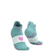 Skarpetki sportowe męskie - COMPRESSPORT Skarpetki do biegania krótkie PRORACING SOCKS V4 RUN LOW ether/neon pink - miniaturka - grafika 1