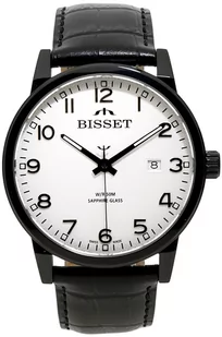 Zegarek Zegarek Bisset BIS185 BSCE62 biały czarny - Natychmiastowa WYSYŁKA 0zł (DHL DPD INPOST) | Grawer 1zł | Zwrot 100 dni - Zegarki męskie - miniaturka - grafika 1