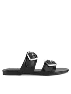 Klapki i japonki damskie - JENNY Klapki CD24016-1 Czarny - miniaturka - grafika 1