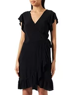 Sukienki - VIFINI WRAP S/S krótka sukienka - NOOS, czarny, 40 - miniaturka - grafika 1