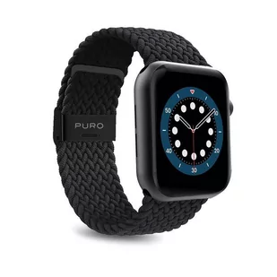 PURO Pleciony pasek Loop Band Apple Watch 42/44mm czarny PUR459BLK - Akcesoria do smartwatchy - miniaturka - grafika 1