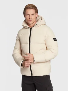 Calvin Klein Kurtka zimowa Crinkle K10K110336 Beżowy Regular Fit - Kurtki męskie - miniaturka - grafika 1