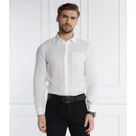 Koszule męskie - BLAUER Lniana koszula | Regular Fit - miniaturka - grafika 1